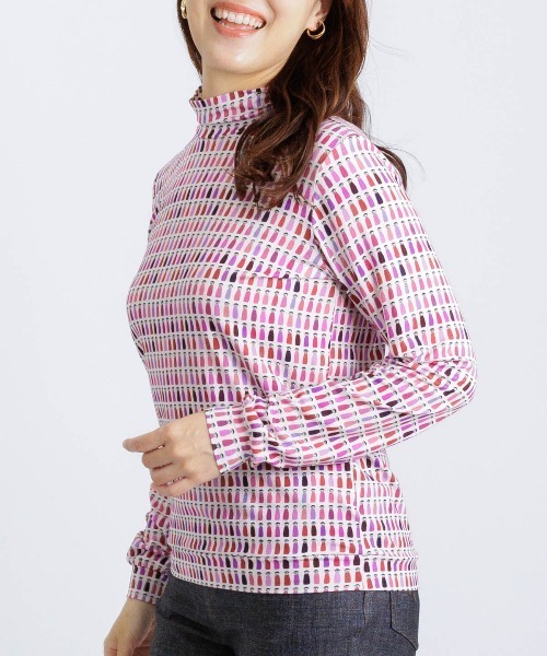 STUDIO PICONE（スタジオピッコーネ）の「カラフルピコハイネックプルオーバー（Tシャツ/カットソー・レディース・ブルー/レッド/ベージュ・LL/L/M）」の9枚目の写真