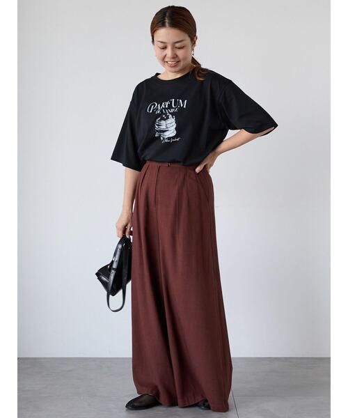 Lugnoncure(ルノンキュール)の「パンケーキモチーフTシャツ(Tシャツ/カットソー・レディース・ブラック/チャコールグレー/オフホワイト・F)」の8枚目の写真