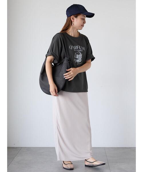 Lugnoncure(ルノンキュール)の「パンケーキモチーフTシャツ(Tシャツ/カットソー・レディース・ブラック/チャコールグレー/オフホワイト・F)」の11枚目の写真