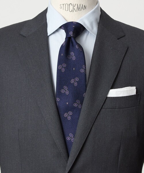 green label relaxing(グリーンレーベルリラクシング)の「GLR ジャパン ヴィンテージ 8.0cm コモン1 ネクタイ(ネクタイ・メンズ・ネイビー/オリーブ/ダークグレー・FREE)」の1枚目の写真