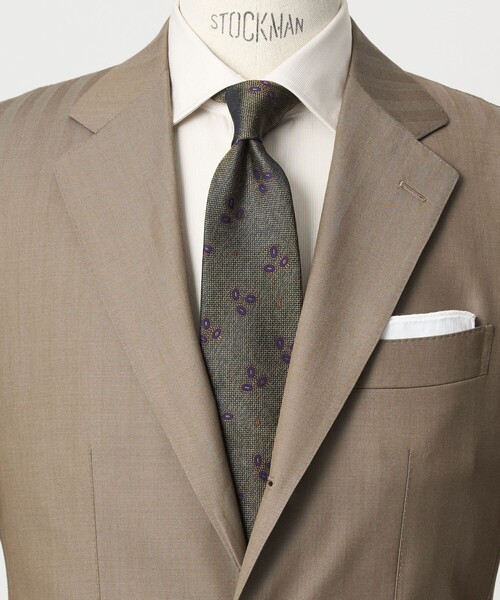 green label relaxing(グリーンレーベルリラクシング)の「GLR ジャパン ヴィンテージ 8.0cm コモン1 ネクタイ(ネクタイ・メンズ・ネイビー/オリーブ/ダークグレー・FREE)」の3枚目の写真