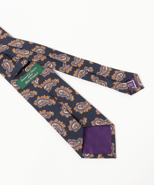 BEAMS F（ビームスエフ）の「Seaward & Stearn / シルク ペイズリー柄 プリント ネクタイ（ネクタイ・メンズ・パープル/ネイビー・ONE SIZE）」の3枚目の写真