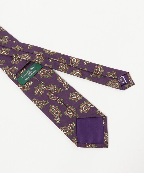 BEAMS F（ビームスエフ）の「Seaward & Stearn / シルク ペイズリー柄 プリント ネクタイ（ネクタイ・メンズ・パープル/ネイビー・ONE SIZE）」の6枚目の写真