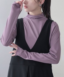 n'OrLABEL | 『シアー指穴スタンドネックカットソー』(Tシャツ/カットソー)