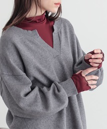 n'OrLABEL | 『シアー指穴スタンドネックカットソー』(Tシャツ/カットソー)