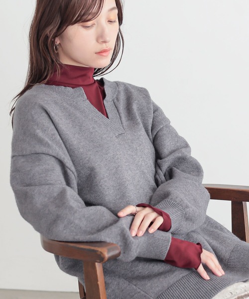 n'OrLABEL（ノアールレーベル）の「『シアー指穴スタンドネックカットソー』（Tシャツ/カットソー・レディース・ラベンダー/ブラック系その他/オフホワイト/ボルドー/ブルーグリーン・2/1）」の19枚目の写真