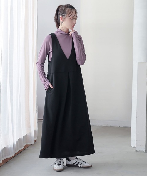 n'OrLABEL（ノアールレーベル）の「『シアー指穴スタンドネックカットソー』（Tシャツ/カットソー・レディース・ラベンダー/ブラック系その他/オフホワイト/ボルドー/ブルーグリーン・2/1）」の15枚目の写真