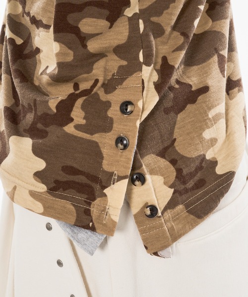 WISH FOR EVER(ウィッシュフォーエバー)の「CAMO DESIGN DOCKING HENRY NECK LONG SLEEVE PULLOVER / カモデザインドッキングヘンリーネックロングスリーブプルオーバー(Tシャツ/カットソー・メンズ・グリーン/ブラウン/ブルー・MEDIUM/SMALL/LARGE)」の18枚目の写真