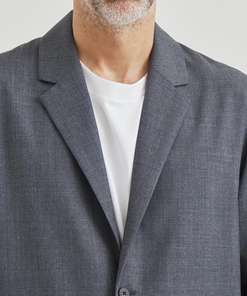 ATON（エイトン）の「【ATON / エイトン】WOOL TORPICAL TAILORED JACKET（テーラードジャケット・メンズ・ブラック/ネイビー/グレー・2/4/6）」の5枚目の写真