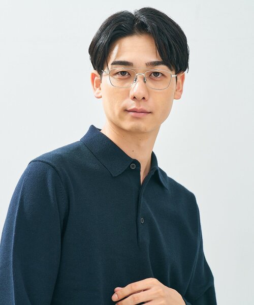 UNITED ARROWS（ユナイテッドアローズ）の「Zoff｜UNITED ARROWS｜ウェリントン型 メガネ [Luxe] ツーブリッジ メタルフレーム ｜伊達メガネ 度付き[レンズ交換券付き]ユニセックス  ユナイテッドアローズ（メガネ・メンズ・シルバー/ゴールド・FREE）」の11枚目の写真