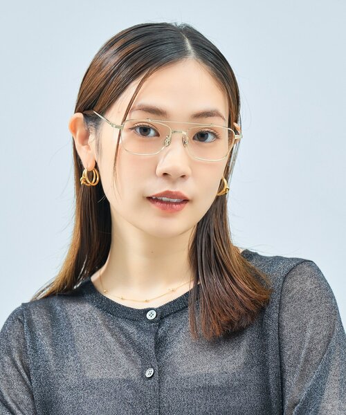 UNITED ARROWS（ユナイテッドアローズ）の「Zoff｜UNITED ARROWS｜ウェリントン型 メガネ [Luxe] ツーブリッジ メタルフレーム ｜伊達メガネ 度付き[レンズ交換券付き]ユニセックス  ユナイテッドアローズ（メガネ・メンズ・シルバー/ゴールド・FREE）」の20枚目の写真