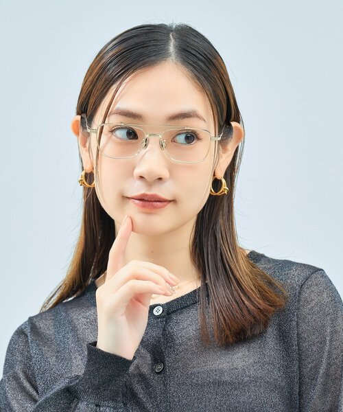 UNITED ARROWS（ユナイテッドアローズ）の「Zoff｜UNITED ARROWS｜ウェリントン型 メガネ [Luxe] ツーブリッジ メタルフレーム ｜伊達メガネ 度付き[レンズ交換券付き]ユニセックス  ユナイテッドアローズ（メガネ・メンズ・シルバー/ゴールド・FREE）」の21枚目の写真