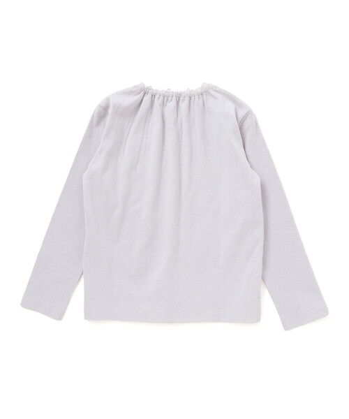 BeBe（ベベ）の「レターモチーフ天竺長袖Tシャツ（Tシャツ/カットソー・キッズ・グレー/ピンク・130cm/110cm/140cm/150cm/120cm）」の6枚目の写真
