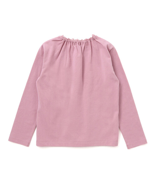 BeBe（ベベ）の「レターモチーフ天竺長袖Tシャツ（Tシャツ/カットソー・キッズ・グレー/ピンク・130cm/110cm/140cm/150cm/120cm）」の4枚目の写真