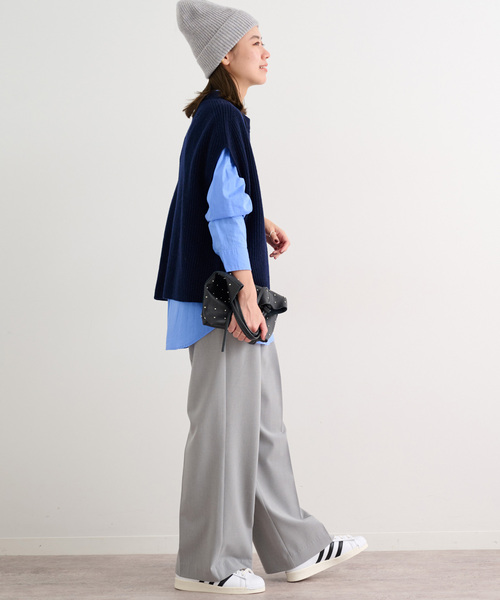 JOURNAL STANDARD relume（ジャーナルスタンダード　レリューム）の「《追加》ハミルトンウール畔ベスト（ベスト・レディース・ホワイト/ネイビー/グレー・FREE）」の7枚目の写真