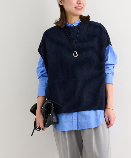 JOURNAL STANDARD relume（ジャーナルスタンダード　レリューム）の「《追加》ハミルトンウール畔ベスト（ベスト・レディース・ホワイト/ネイビー/グレー・FREE）」の10枚目の写真