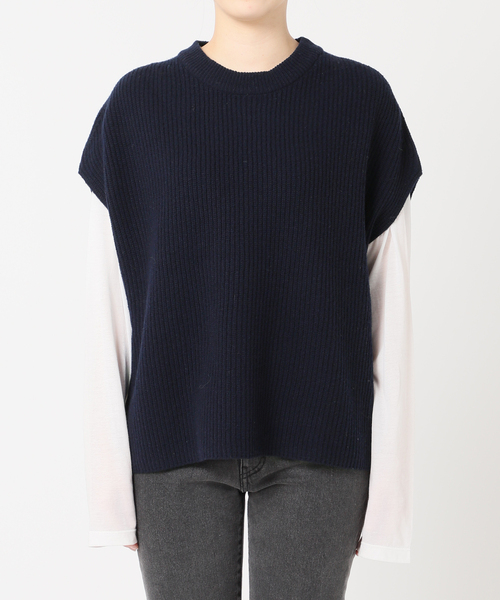 JOURNAL STANDARD relume（ジャーナルスタンダード　レリューム）の「《追加》ハミルトンウール畔ベスト（ベスト・レディース・ホワイト/ネイビー/グレー・FREE）」の11枚目の写真