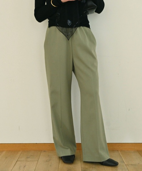 qualite（カリテ）の「【セットアップ対応】ソフトサキソニードロストパンツ（その他パンツ・レディース・グレー/カーキ・34/36/38）」の2枚目の写真