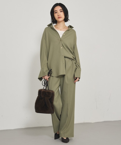 qualite（カリテ）の「【セットアップ対応】ソフトサキソニードロストパンツ（その他パンツ・レディース・グレー/カーキ・34/36/38）」の17枚目の写真