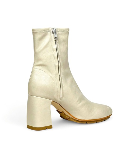 ASH（アッシュ）の「ASH/アッシュ【ECLAT BIS】ストレッチレザーヒールショートブーツ（ブーツ・レディース・ブラック/ホワイト・36/35/37/38）」の5枚目の写真