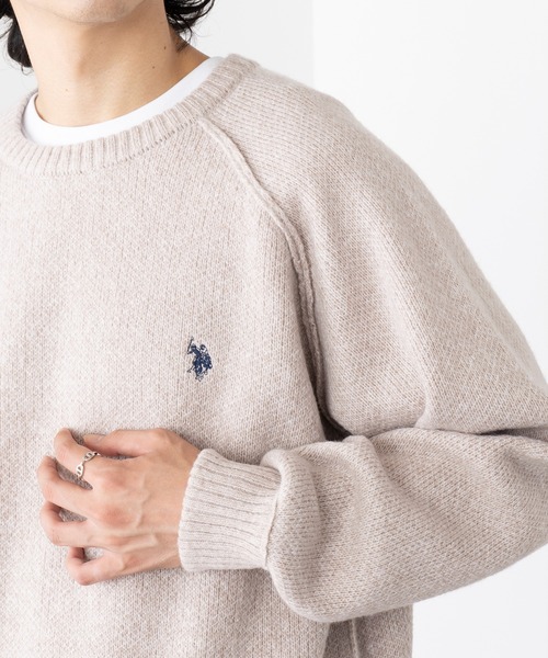 セール】【U.S. POLO ASSN.】ワンポイントロゴ ポニー刺繍 クルー