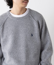 【U.S. POLO ASSN.】ワンポイントロゴ ポニー刺繍 クルーニット CREW SWEATER