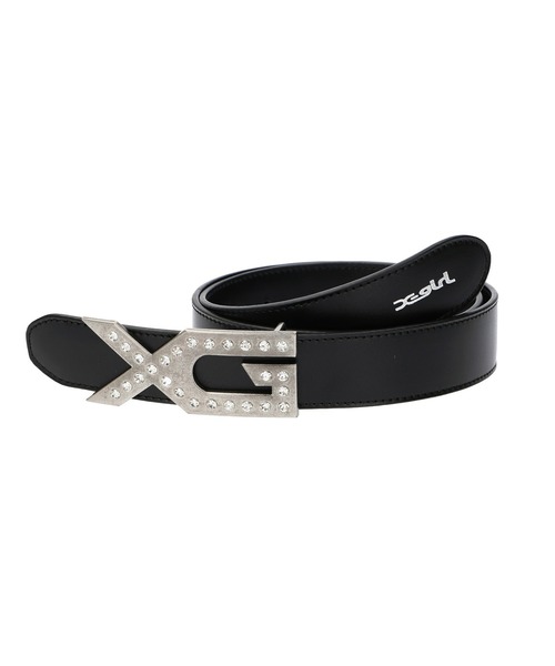 X-girl（エックスガール）の「XG EMBLEM BUCKLE FAUX LEATHER BELT（ベルト・レディース・ブラック/ブラウン・ONE SIZE）」の2枚目の写真