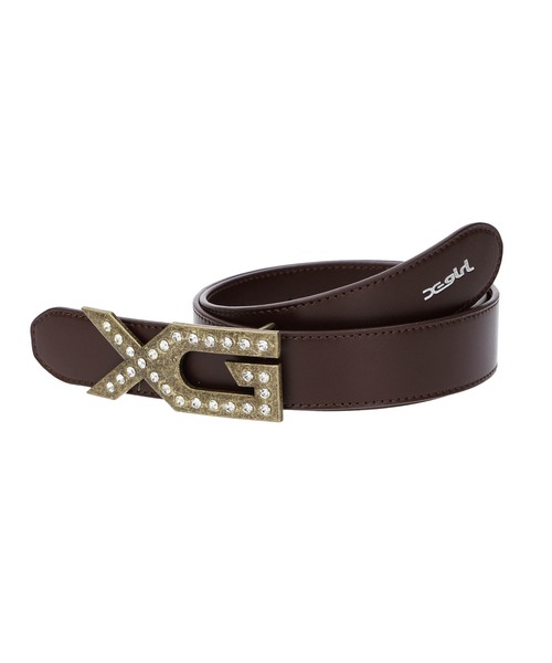 X-girl（エックスガール）の「XG EMBLEM BUCKLE FAUX LEATHER BELT（ベルト・レディース・ブラック/ブラウン・ONE SIZE）」の5枚目の写真