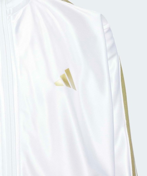 adidas（アディダス）の「STADIUM GOLD ルーズフィット トリコット ウォームアップ ジャケット キッズ / ジャージ / アディダス adidas（ジャージ・キッズ・ブラック×ゴールド/ブラック×ブラック/ホワイト・120/130/140/150/160）」の14枚目の写真