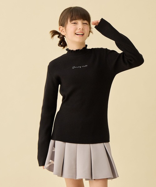 Amourire girl（アムリールガール）の「プチハイネックニット（ニット/セーター・キッズ・オフホワイト/サックスブルー/ブラック・160cm/150cm/140cm/130cm）」の17枚目の写真