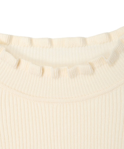 Amourire girl（アムリールガール）の「プチハイネックニット（ニット/セーター・キッズ・オフホワイト/サックスブルー/ブラック・160cm/150cm/140cm/130cm）」の6枚目の写真