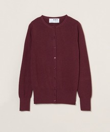 three dots スリードッツ コットンメランジ クルーネックカーディガン three dots カーディガン コットンメランジ クルーネック