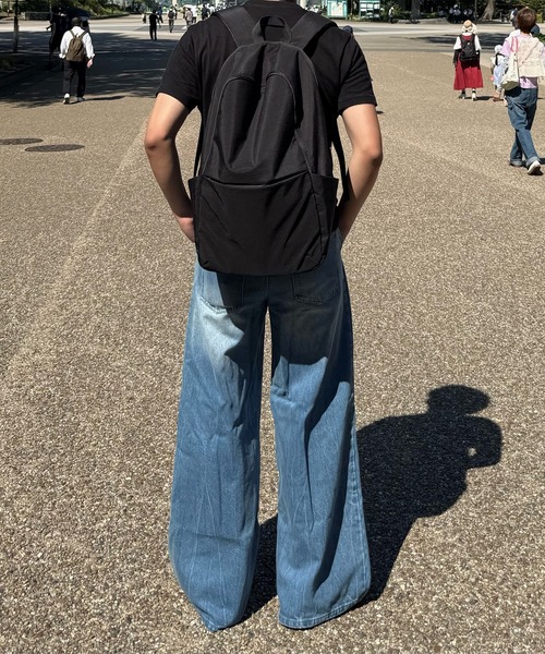 CALLNE（カルネ）の「【CALLNE】Water-repellent Tech Nylon Backpack / 撥水テックナイロンバッグパック（大容量リュック）（バックパック/リュック・メンズ・ブラック・FREE）」の22枚目の写真