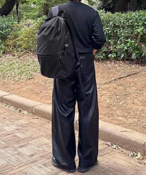 CALLNE（カルネ）の「【CALLNE】Water-repellent Tech Nylon Backpack / 撥水テックナイロンバッグパック（大容量リュック）（バックパック/リュック・メンズ・ブラック・FREE）」の11枚目の写真