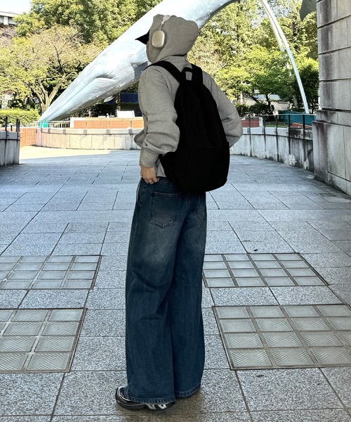 CALLNE（カルネ）の「【CALLNE】Water-repellent Tech Nylon Backpack / 撥水テックナイロンバッグパック（大容量リュック）（バックパック/リュック・メンズ・ブラック・FREE）」の12枚目の写真