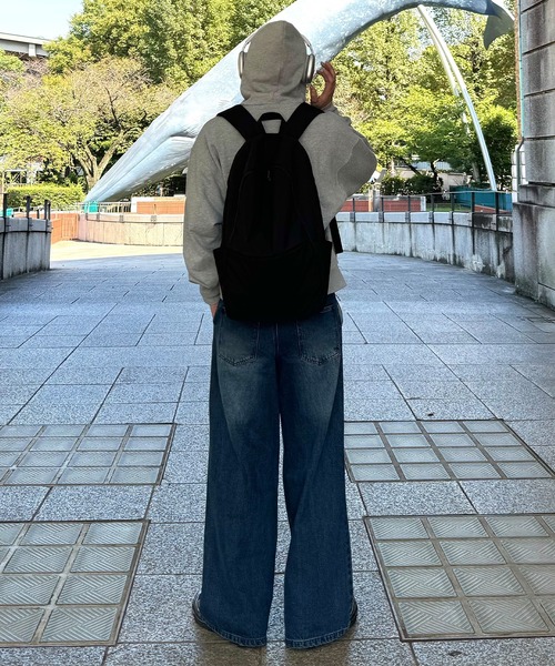 CALLNE（カルネ）の「【CALLNE】Water-repellent Tech Nylon Backpack / 撥水テックナイロンバッグパック（大容量リュック）（バックパック/リュック・メンズ・ブラック・FREE）」の13枚目の写真