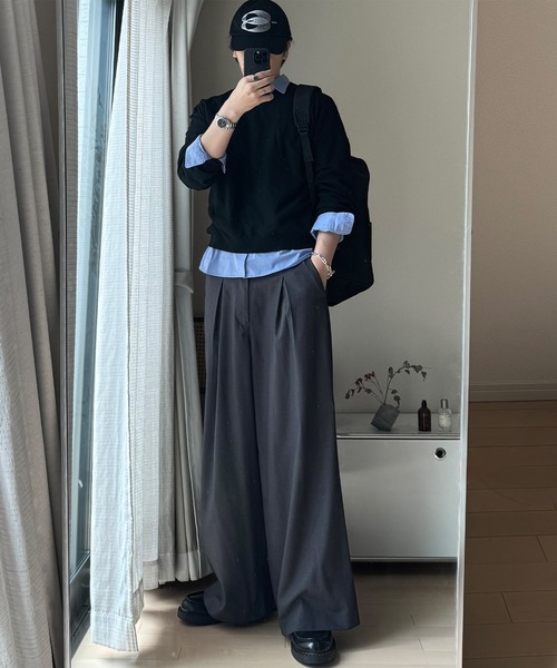 CALLNE（カルネ）の「【CALLNE】Water-repellent Tech Nylon Backpack / 撥水テックナイロンバッグパック（大容量リュック）（バックパック/リュック・メンズ・ブラック・FREE）」の14枚目の写真