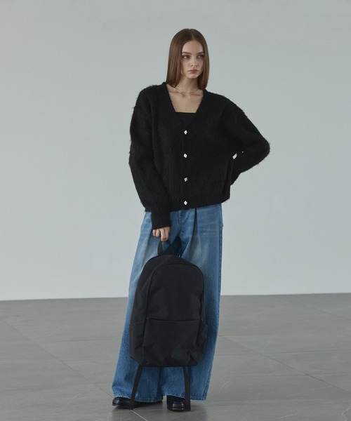 CALLNE（カルネ）の「【CALLNE】Water-repellent Tech Nylon Backpack / 撥水テックナイロンバッグパック（大容量リュック）（バックパック/リュック・メンズ・ブラック・FREE）」の2枚目の写真