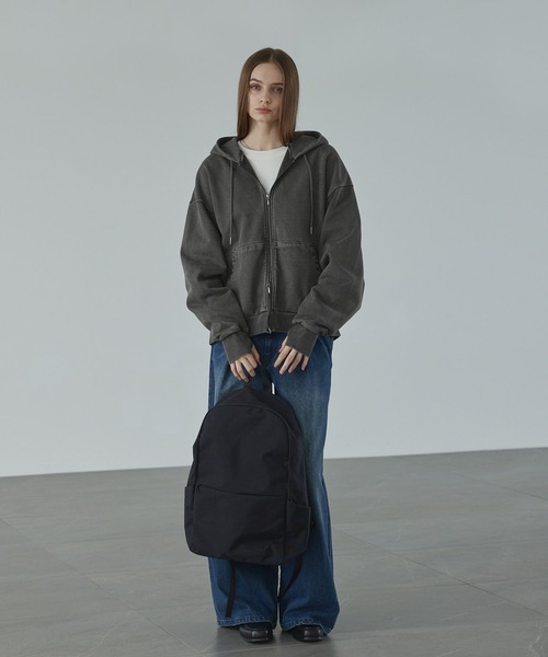 CALLNE（カルネ）の「【CALLNE】Water-repellent Tech Nylon Backpack / 撥水テックナイロンバッグパック（大容量リュック）（バックパック/リュック・メンズ・ブラック・FREE）」の4枚目の写真