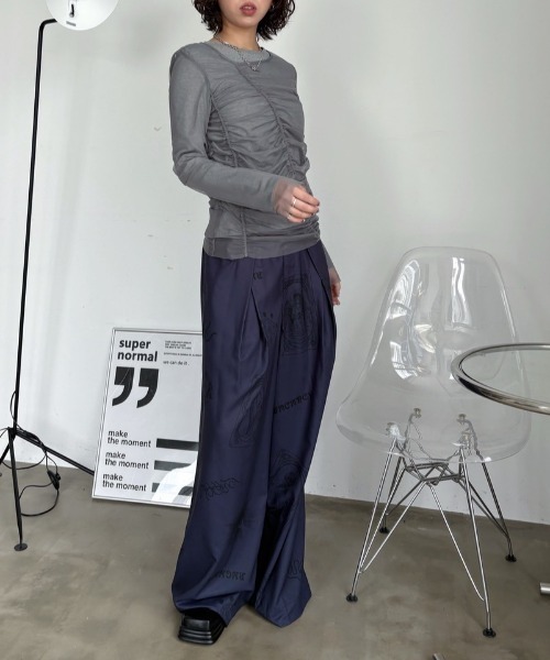 VACANCY(ヴァカンシー)の「リブトップスセット/シャーリングシアートップス(Tシャツ/カットソー・レディース・ホワイト/グレー/ブラック・FREE)」の21枚目の写真