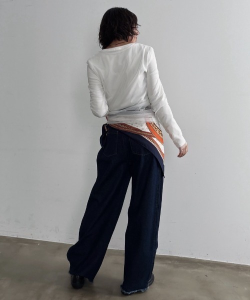 VACANCY(ヴァカンシー)の「リブトップスセット/シャーリングシアートップス(Tシャツ/カットソー・レディース・ホワイト/グレー/ブラック・FREE)」の7枚目の写真