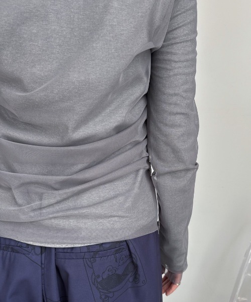 VACANCY(ヴァカンシー)の「リブトップスセット/シャーリングシアートップス(Tシャツ/カットソー・レディース・ホワイト/グレー/ブラック・FREE)」の20枚目の写真