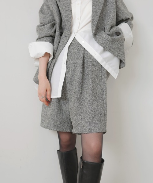 LIAN（リアン）の「ツイードタックハーフパンツ（その他パンツ・レディース・ブラック/ブラウン/グレー/アイボリー・FREE）」の3枚目の写真
