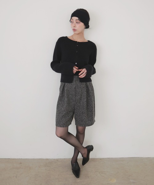 ルーニィ新品紙タグ付き⭐️洗える❗️ツイード調バミューダパンツハーフパンツ ルーニィ新品紙タグ付き⭐️洗える❗️ツイード調バミューダパンツ