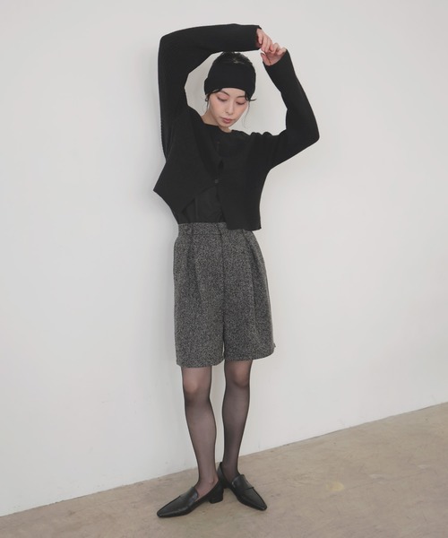 LIAN（リアン）の「ツイードタックハーフパンツ（その他パンツ・レディース・ブラック/ブラウン/グレー/アイボリー・FREE）」の6枚目の写真