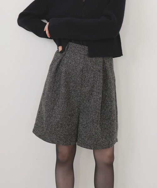 LIAN（リアン）の「ツイードタックハーフパンツ（その他パンツ・レディース・ブラック/ブラウン/グレー/アイボリー・FREE）」の7枚目の写真