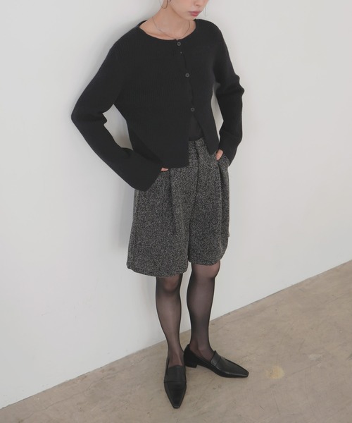 LIAN（リアン）の「ツイードタックハーフパンツ（その他パンツ・レディース・ブラック/ブラウン/グレー/アイボリー・FREE）」の9枚目の写真