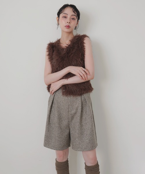 LIAN（リアン）の「ツイードタックハーフパンツ（その他パンツ・レディース・ブラック/ブラウン/グレー/アイボリー・FREE）」の22枚目の写真