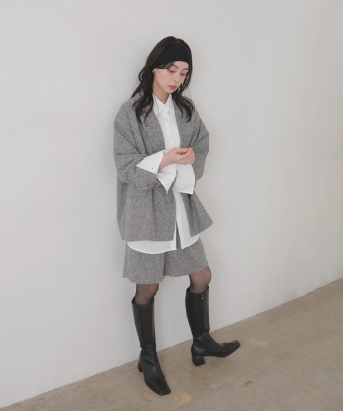 LIAN（リアン）の「ツイードタックハーフパンツ（その他パンツ・レディース・ブラック/ブラウン/グレー/アイボリー・FREE）」の14枚目の写真