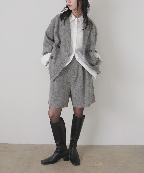 LIAN（リアン）の「ツイードタックハーフパンツ（その他パンツ・レディース・ブラック/ブラウン/グレー/アイボリー・FREE）」の15枚目の写真